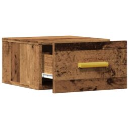 Berkfield Home Wall-mounted Bedside Cabinets 2 pcs Old Wood 35x35x20 cm in Brown - Size: 35 x 35 x 20 cm - thumbnail 5