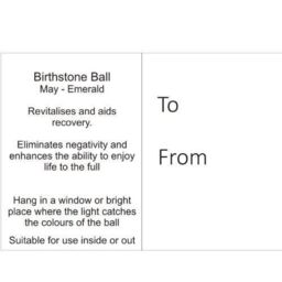 Sienna Glass Birthstone Ball May Emerald - thumbnail 4