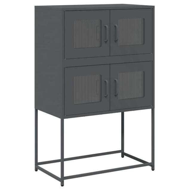 Berkfield Home Highboard Anthracite 68x39x107 cm Steel in Dark Grey - Size: 68 x 39 x 107 cm - image 1