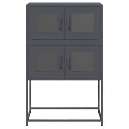 Berkfield Home Highboard Anthracite 68x39x107 cm Steel in Dark Grey - Size: 68 x 39 x 107 cm - thumbnail 5
