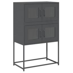 Berkfield Home Highboard Anthracite 68x39x107 cm Steel in Dark Grey - Size: 68 x 39 x 107 cm - thumbnail 1