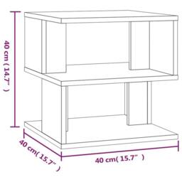 Berkfield Home Side Table Grey Sonoma 40x40x40 cm Engineered Wood - Size: 40 x 40 x 40 cm - thumbnail 7