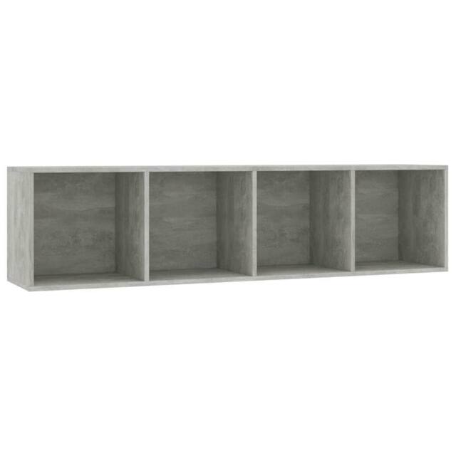 Berkfield Home Book Cabinet/TV Cabinet Concrete Grey 143x30x36 cm - Size: 143 x 30 x 36 cm - image 1