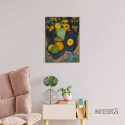 "Artery8 Still Life with Flowers & Fruit Hartley Canvas Wall Art - Size: W18"" x H24""" - thumbnail 3