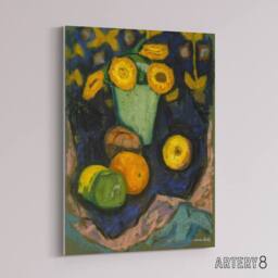 "Artery8 Still Life with Flowers & Fruit Hartley Canvas Wall Art - Size: W18"" x H24""" - thumbnail 2