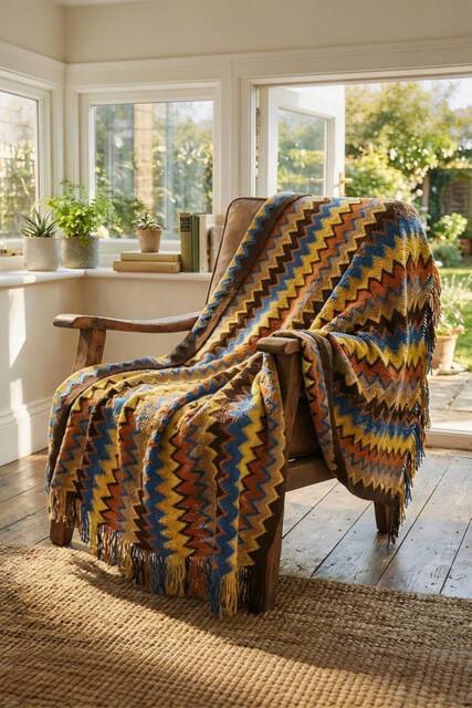 Living and Home Bohemian Sofa Throw Blanket with Tassels in Brown - image 1