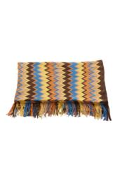 Living and Home Bohemian Sofa Throw Blanket with Tassels in Brown - thumbnail 3