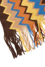 Living and Home Bohemian Sofa Throw Blanket with Tassels in Brown - thumbnail 6