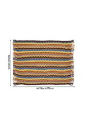 Living and Home Bohemian Sofa Throw Blanket with Tassels in Brown - thumbnail 7