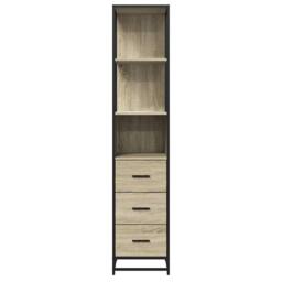 Berkfield Home Comfortable Bathroom Cabinet Sonoma Oak 35x37.5x166 cm Engineered Wood in Light Brown - thumbnail 5