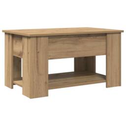 Berkfield Home Coffee Table Artisan Oak 79x49x41 cm Engineered Wood in Brown - Size: 79 x 49 x 41 cm - thumbnail 1