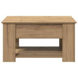 Berkfield Home Coffee Table Artisan Oak 79x49x41 cm Engineered Wood in Brown - Size: 79 x 49 x 41 cm - thumbnail 5