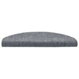 Berkfield Home 15 Self-adhesive Stair Mats Needle Punch 65x21x4 cm Light Grey - Size: Medium - thumbnail 4
