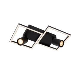 Netlighting Arianne Flush ceiling light LED 2xGU10 Black - thumbnail 1