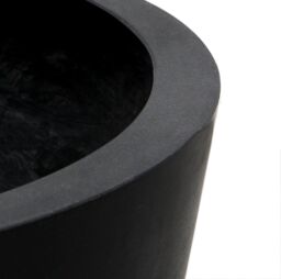 Primrose Set of 2 Polystone Black Round Indoor Outdoor Planter 40cm - thumbnail 5