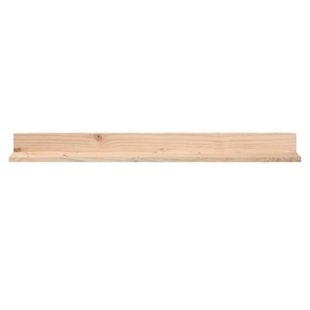 Berkfield Home Wall Shelves 2 pcs 110x11x9 cm Solid Wood Pine in Natural - Size: 110 x 11 x 9 cm - image 1