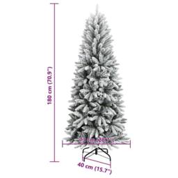 Berkfield Home Artificial Christmas Tree with Flocked Snow 180 cm PVC&PE in White - thumbnail 8