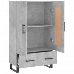 Berkfield Home Highboard Concrete Grey 69.5x31x115 cm Engineered Wood - thumbnail 6