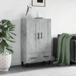 Berkfield Home Highboard Concrete Grey 69.5x31x115 cm Engineered Wood - thumbnail 2
