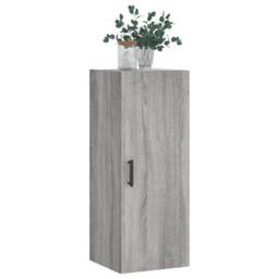 Berkfield Home Wall Mounted Cabinet Grey Sonoma 34.5x34x90 cm - thumbnail 4