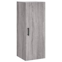 Berkfield Home Wall Mounted Cabinet Grey Sonoma 34.5x34x90 cm - thumbnail 3