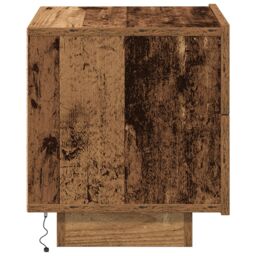 Berkfield Home Bedside Cabinet with LED Lights Old Wood 100x36x49 cm in Brown - Size: 100 x 36 x 49 cm - thumbnail 7