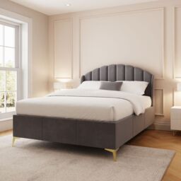 GFW Pettine End Lift Ottoman Storage Bed in Grey - Size: King - thumbnail 1