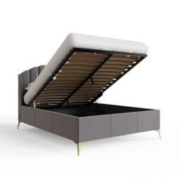 GFW Pettine End Lift Ottoman Storage Bed in Grey - Size: King - thumbnail 9