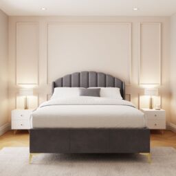 GFW Pettine End Lift Ottoman Storage Bed in Grey - Size: King - thumbnail 2