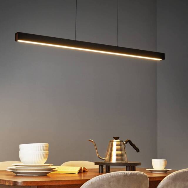 Wyld and Coco Industrial Pendant Lamp Black Aluminium with Remote Control LED - image 1