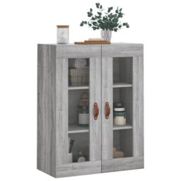 Berkfield Home Wall Mounted Cabinet Grey Sonoma 69.5x34x90 cm - thumbnail 4