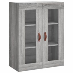 Berkfield Home Wall Mounted Cabinet Grey Sonoma 69.5x34x90 cm - thumbnail 2