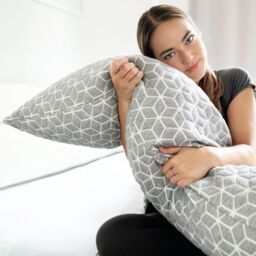 Brightr Sleep Hug Best Full Length Body Pillow for Back & Hips in Grey - thumbnail 1