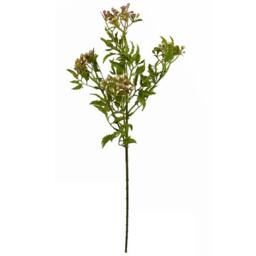 Leaf Pack of 6 x 55cm Artificial Foliage Stem with Pink Berries - Size: 6 x 55 cm - thumbnail 2