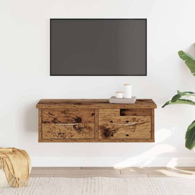 Berkfield Home Wall Cabinet Old Wood 60x26x18.5 cm Engineered Wood in Brown - image 1