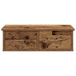 Berkfield Home Wall Cabinet Old Wood 60x26x18.5 cm Engineered Wood in Brown - thumbnail 4