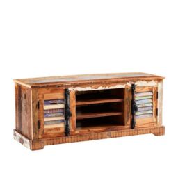 Indian Hub Coastal TV Cabinet - Wood - L45 x W125 x H52 cm in Brown - thumbnail 1
