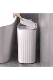 Living and Home 13L/8L Press-to-Open Corner Hanging Trash Bin Bathroom Dustbin Rubbish Bin in White - Size: Medium - thumbnail 5