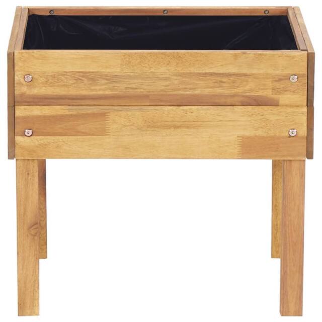 Berkfield Home Raised Garden Planter 50x40x45 cm Solid Acacia Wood in Brown - Size: 50 x 40 x 45 cm - image 1