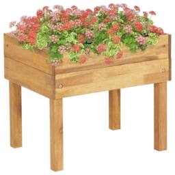 Berkfield Home Raised Garden Planter 50x40x45 cm Solid Acacia Wood in Brown - Size: 50 x 40 x 45 cm - thumbnail 2