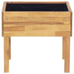 Berkfield Home Raised Garden Planter 50x40x45 cm Solid Acacia Wood in Brown - Size: 50 x 40 x 45 cm - thumbnail 1