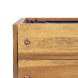 Berkfield Home Raised Garden Planter 50x40x45 cm Solid Acacia Wood in Brown - Size: 50 x 40 x 45 cm - thumbnail 6