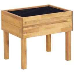 Berkfield Home Raised Garden Planter 50x40x45 cm Solid Acacia Wood in Brown - Size: 50 x 40 x 45 cm - thumbnail 3