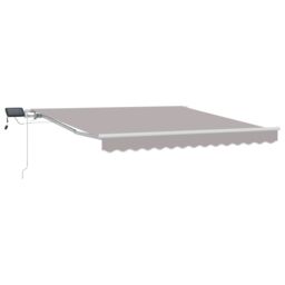 Berkfield Home Manual Retractable Awning with LED Light Grey 300x250 cm - thumbnail 2