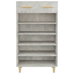 Berkfield Home Shoe Cabinet Concrete Grey 60x35x105 cm Engineered Wood - Size: 60 x 35 x 105 cm - thumbnail 6