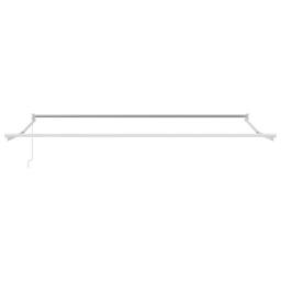 Berkfield Home Manual Retractable Awning Green & White 400x350 cm - thumbnail 7