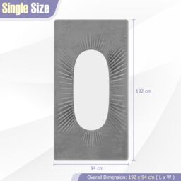 Gymax Single Size Mattress Pad Velvet Mattress Topper With Deep Pocket in Grey - thumbnail 2