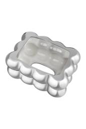 Living and Home Stylish Cloud-Shaped Ceramic Tissue Box Cover Decorative Napkin Holder Tissue Dispenser Storage Container in Silver - thumbnail 4