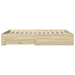 Berkfield Home Modern Bed Frame with Drawers without Mattress Sonoma Oak 160x200 cm in Light Oak - thumbnail 5