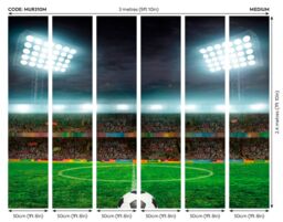 Origin Murals Football Stadium Green Wall Mural - Size: W350 cm x H280 cm - thumbnail 3